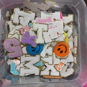 Colorful Alphabet and Smiley Patches